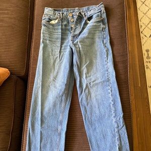 American Eagle High Rise Straight Leg Jeans